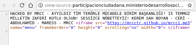 Sitios Web del Gobierno de Chile intervenidos por terceros: Parte II